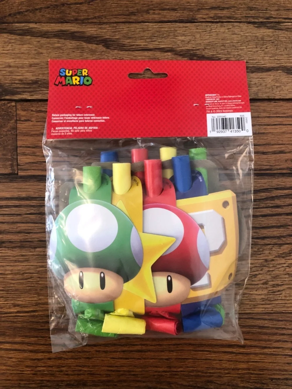 NWT Super Mario Birthday Party Items, 5 piece lot